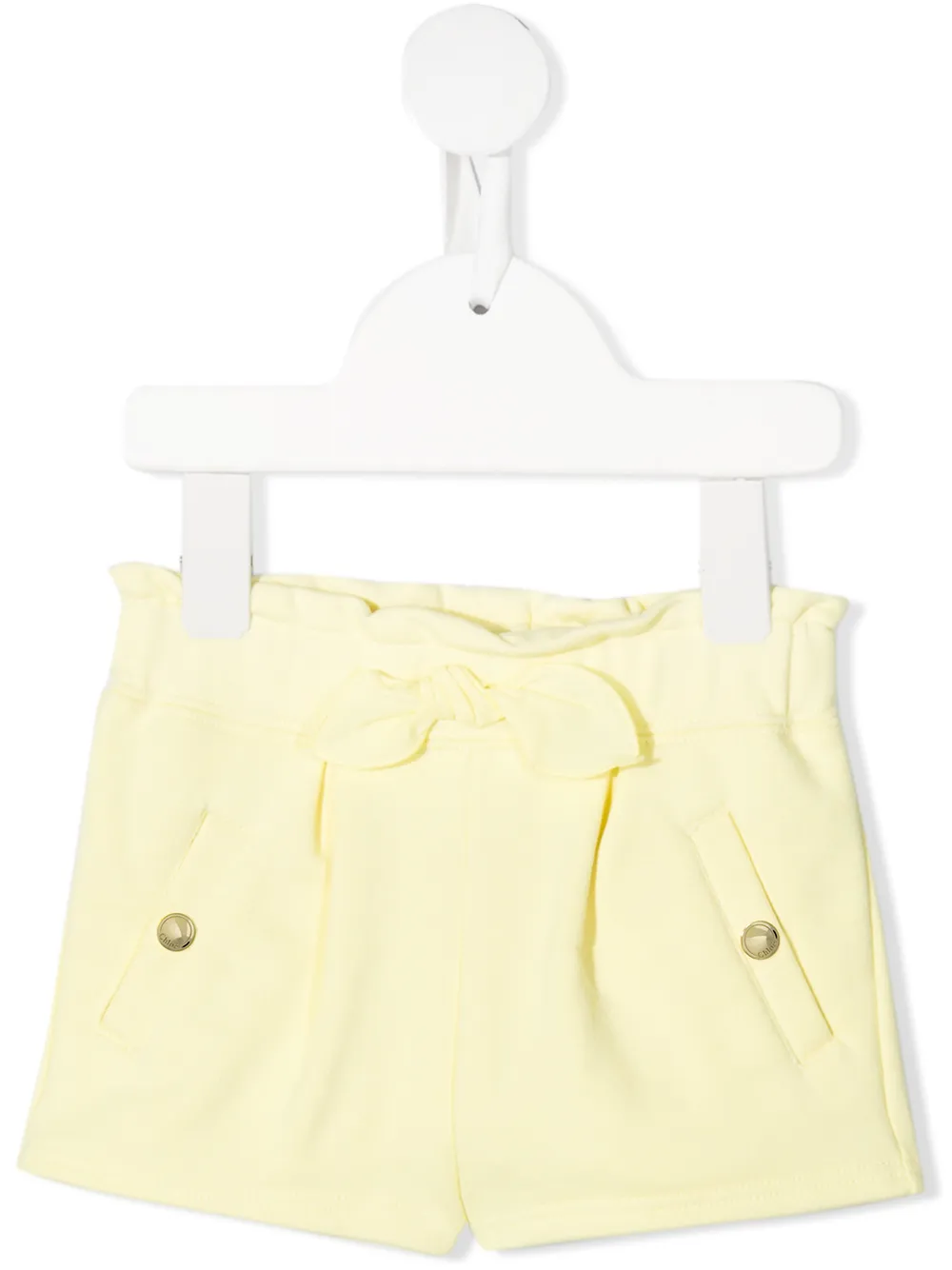 

Chloé Kids shorts con efecto arrugado - Amarillo