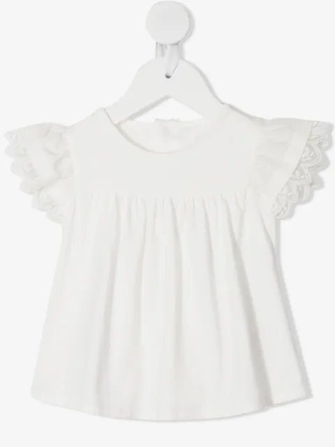 Chloé Kids blusa con detalle fruncido