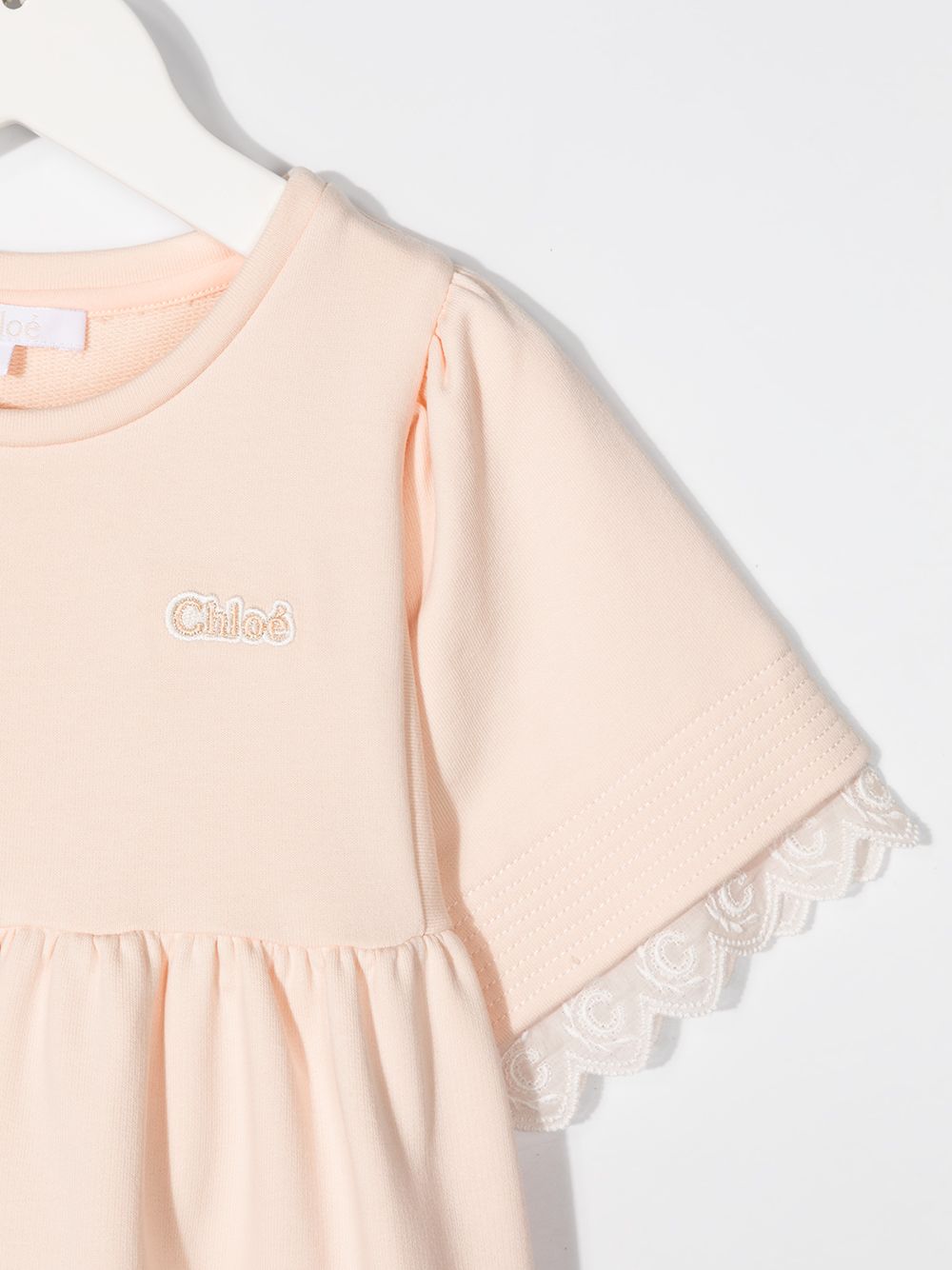 фото Chloé kids платье с вышитым логотипом