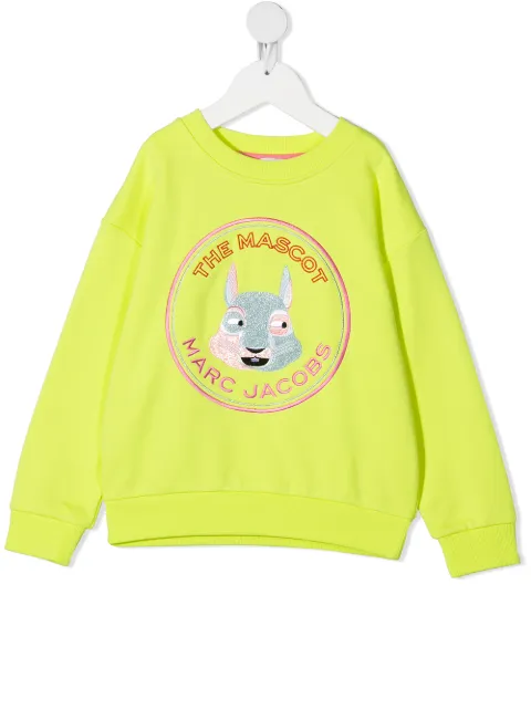 The Marc Jacobs Kids سويت شيرت مطرز بنقش جالب الحظ وشعار الماركة