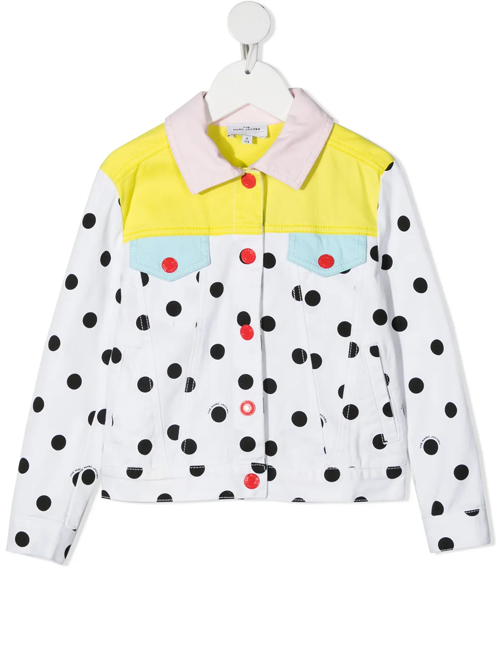 фото The marc jacobs kids джинсовая куртка в горох