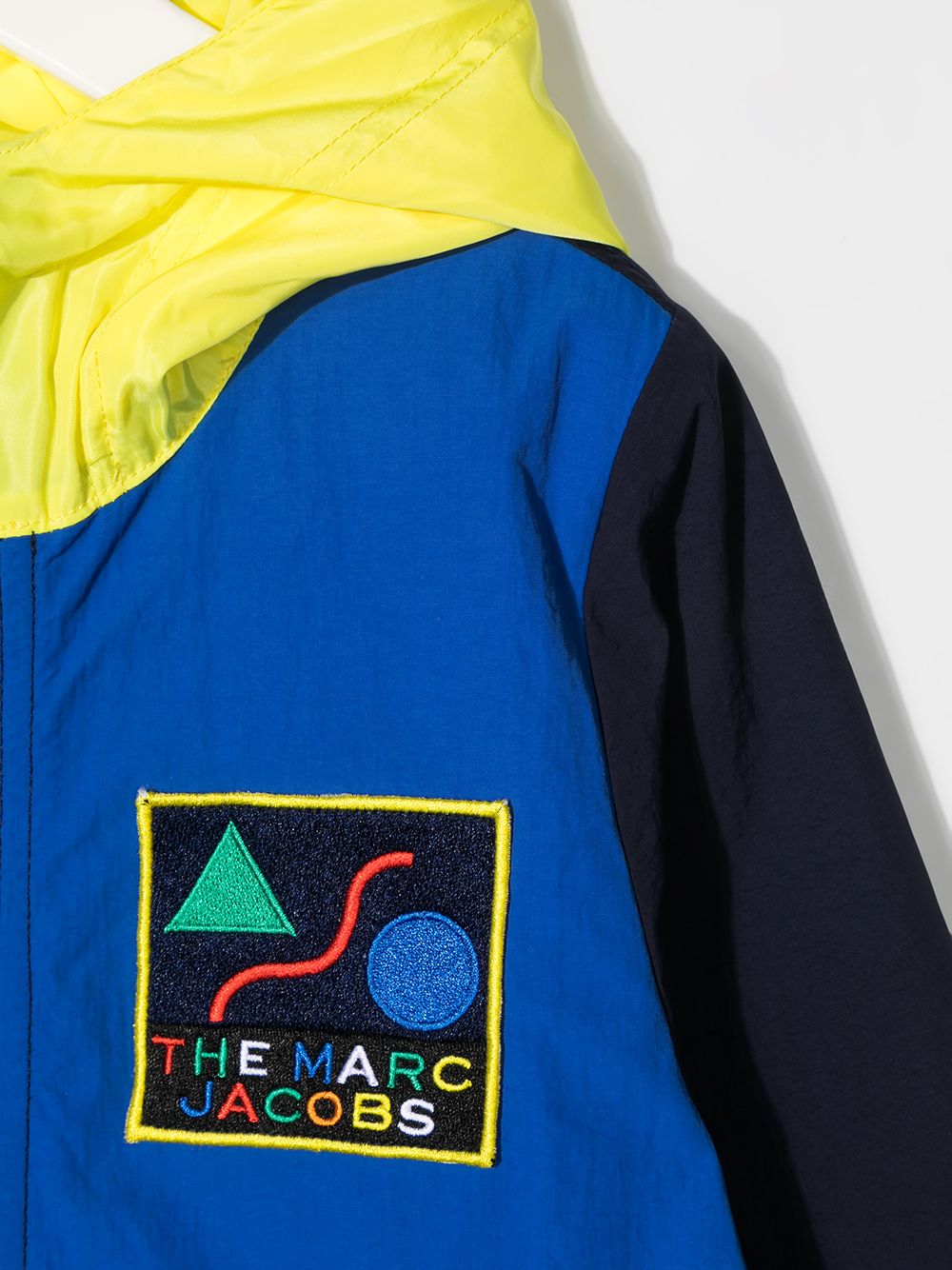 Shop The Marc Jacobs Colour-block Hooded Raincoat In Blue