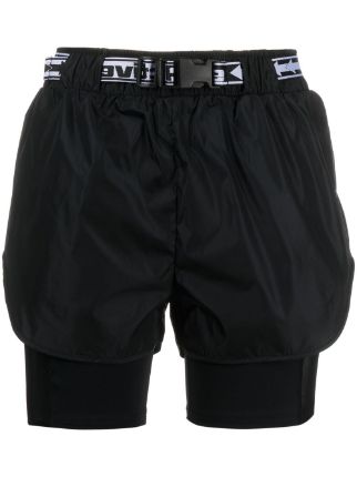 off white active cargo shorts