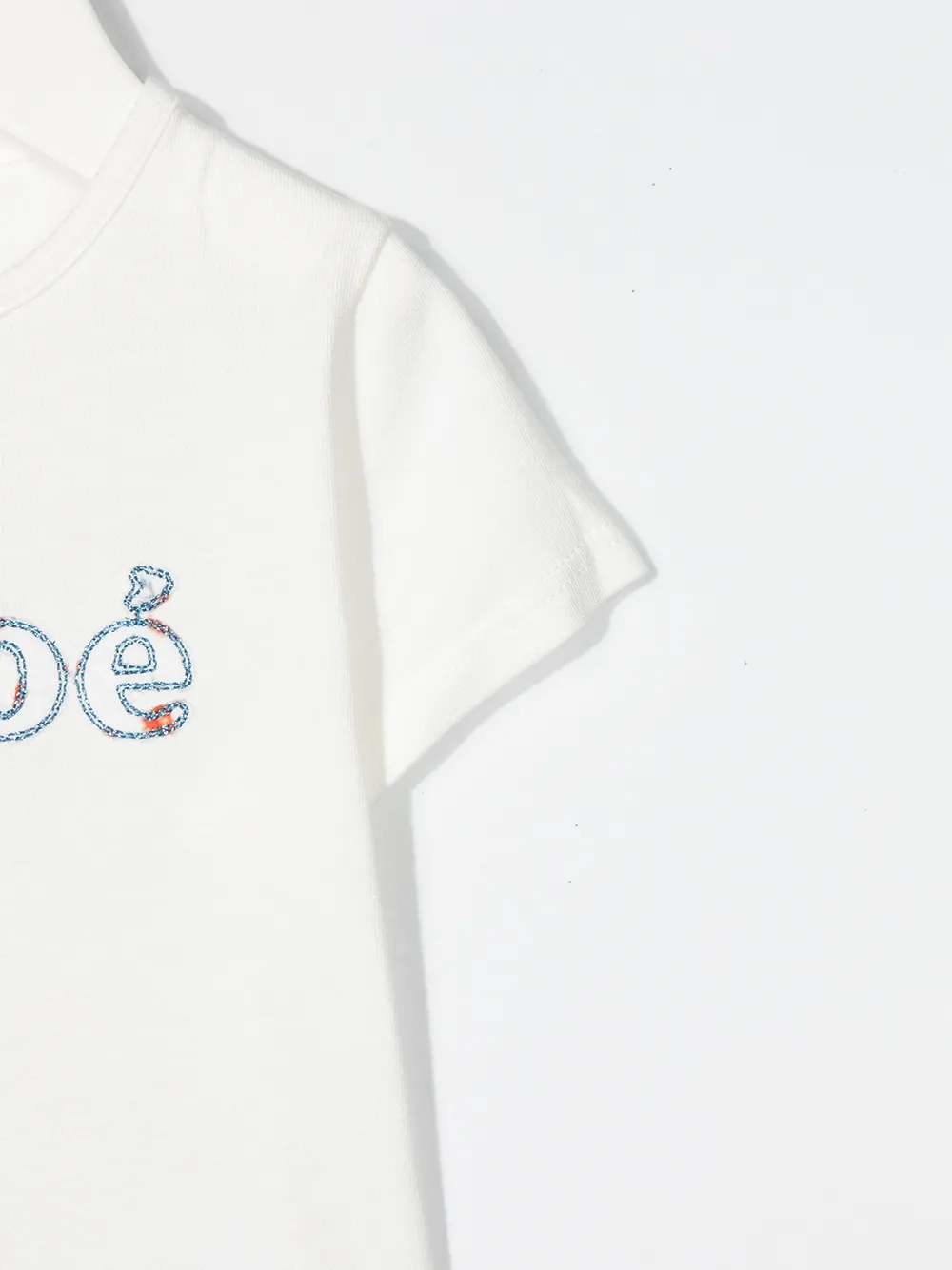 фото Chloé kids футболка с короткими рукавами и вышитым логотипом