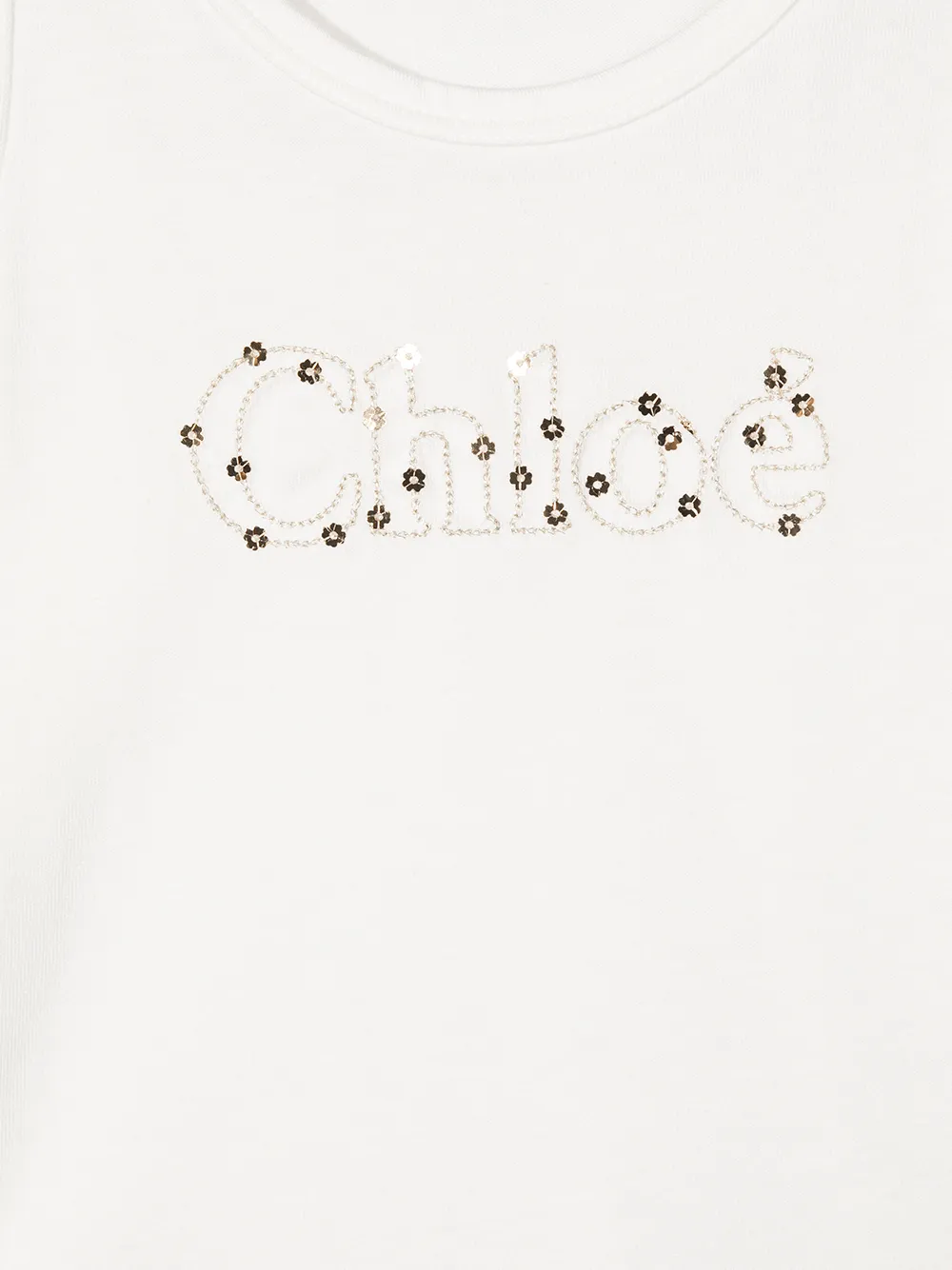 фото Chloé kids топ без рукавов с пайетками