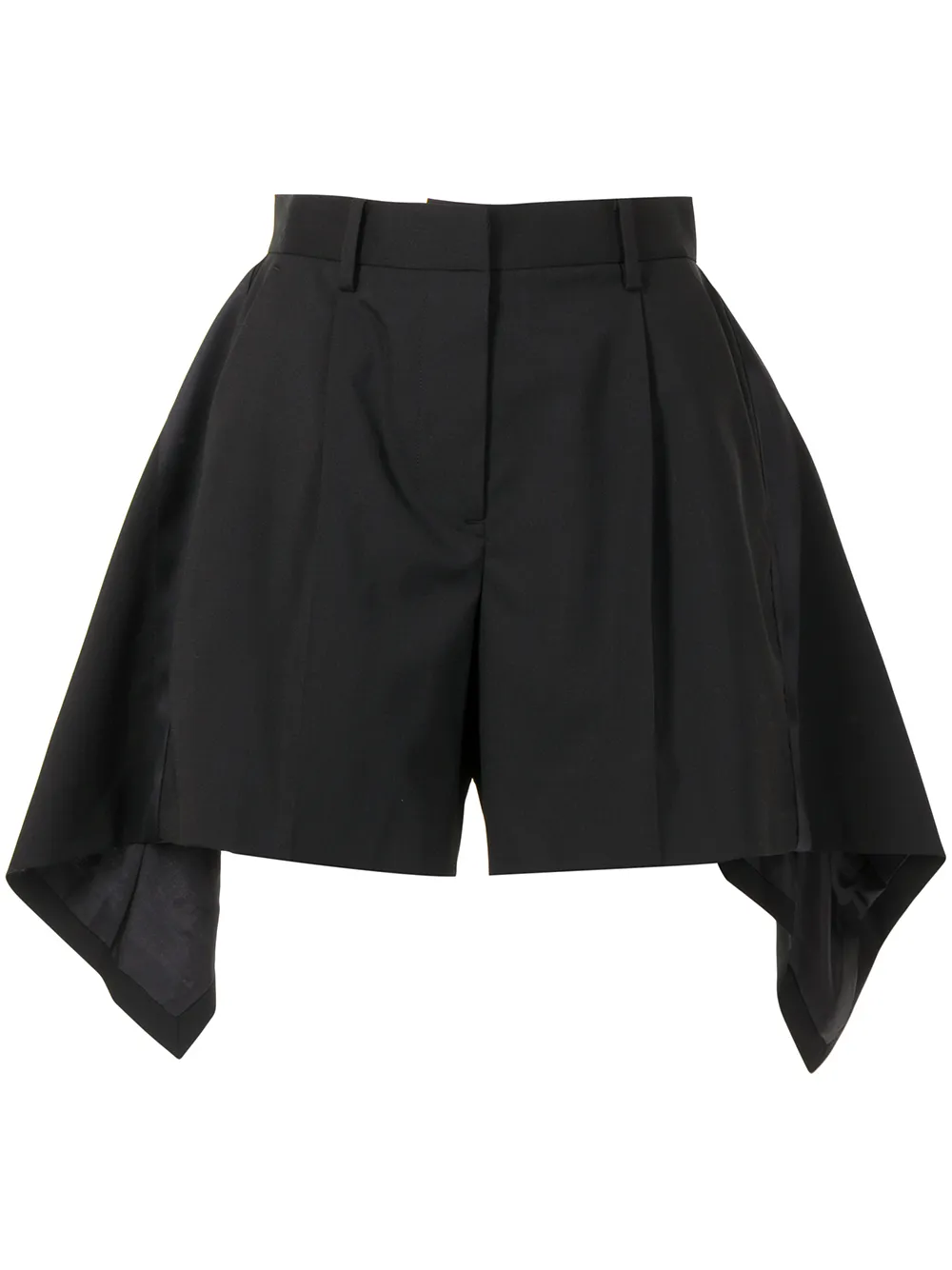 фото Sacai шорты асимметричного кроя