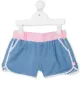 Image 1 of Billieblush logo-band denim shorts
