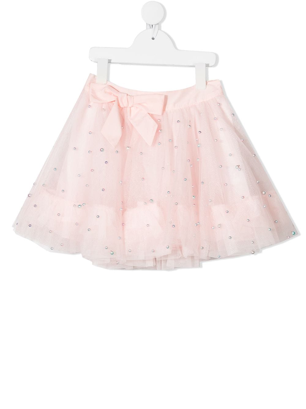 Shop Charabia Ribbon Tie Tulle Skirt In Pink