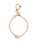 Courbet 18kt recycled rose gold laboratory-grown diamond CO adjustable chain ring - Pink