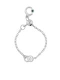 Courbet 18kt recycled white gold CO laboratory-grown diamond adjustable chain ring - Silver