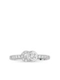 Courbet 18kt recycled white gold CO half-pavé laboratory-grown diamond set ring - Silver