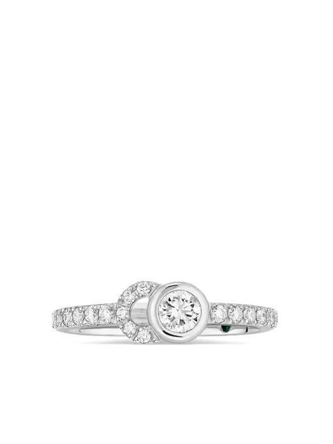 Courbet 18kt Weißgoldring mit synthetischen Diamanten