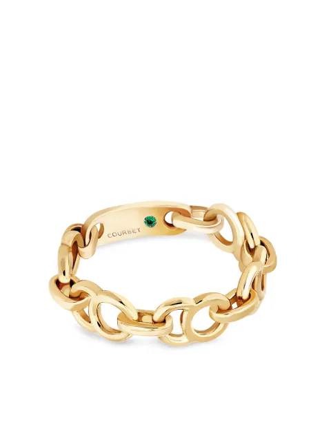 Courbet 18kt recycled yellow gold Celeste chain ring 