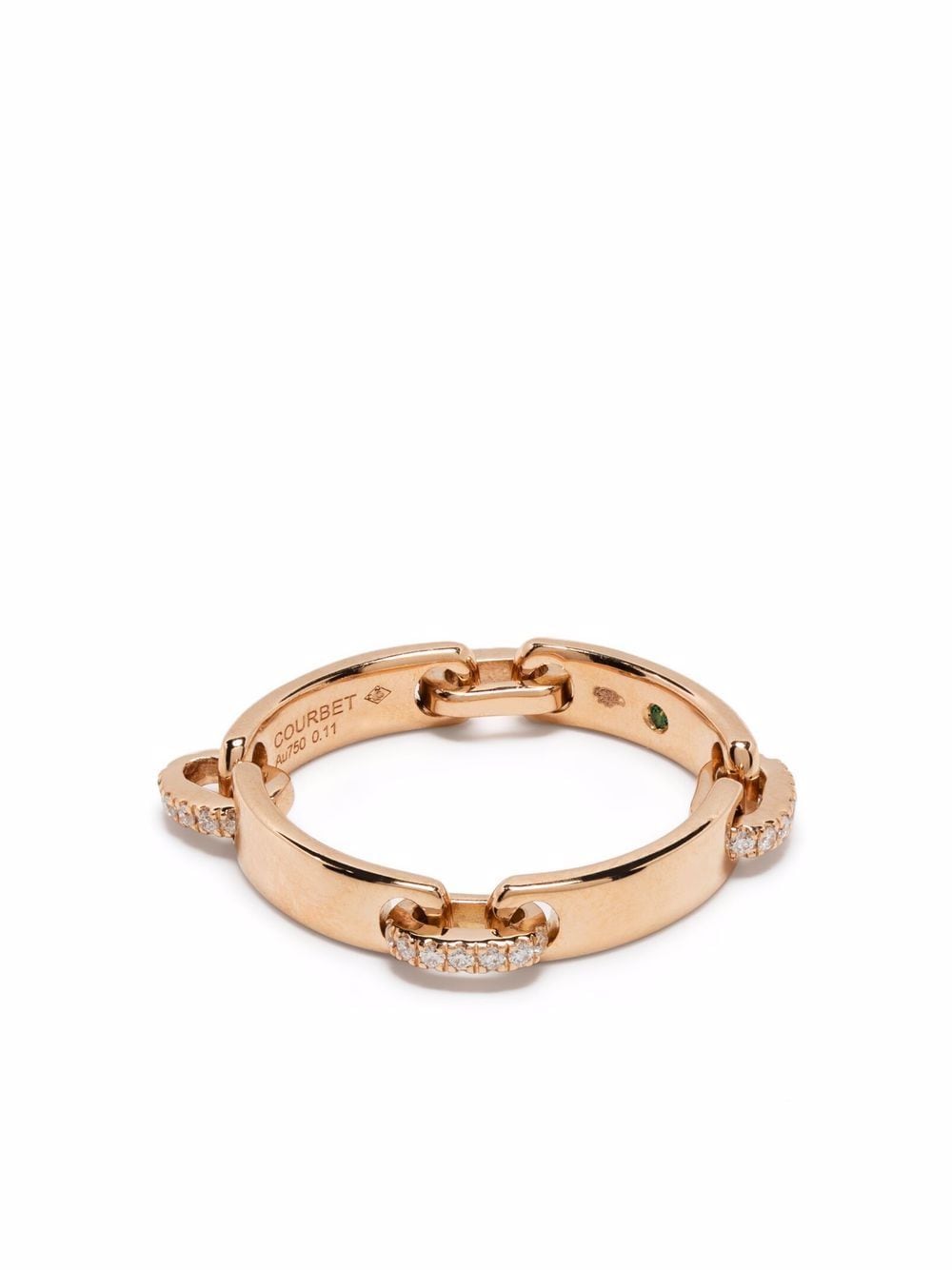 18kt recycled rose gold CELESTE laboratory-grown diamond band ring