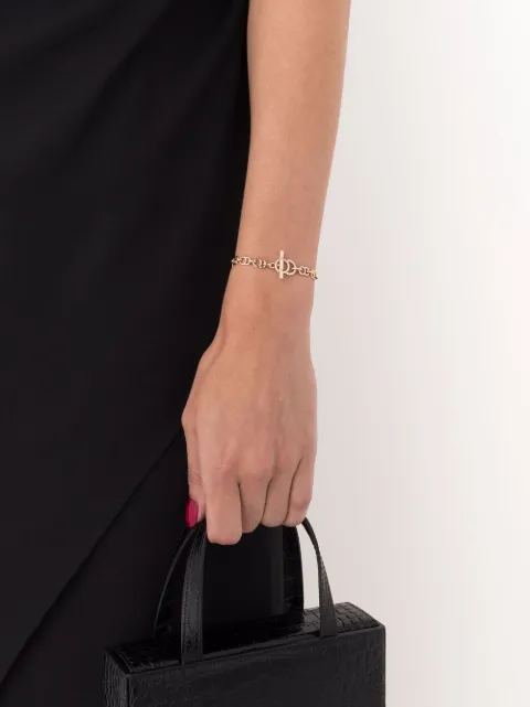 Courbet 18kt recycled rose gold CELESTE laboratory-grown diamond pavé set clasp chain bracelet