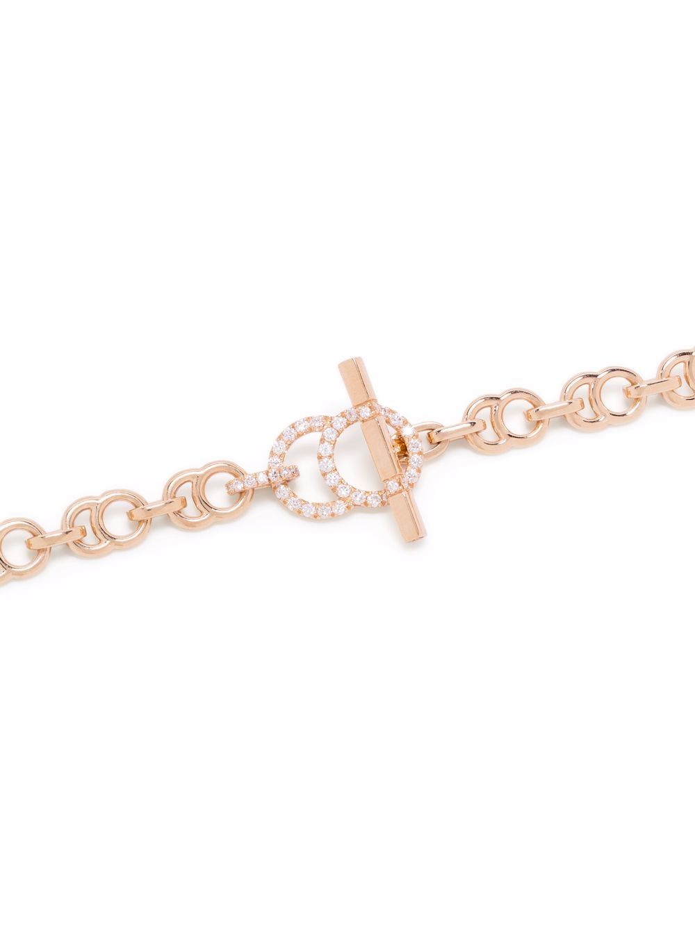 Shop Courbet 18kt Recycled Rose Gold Celeste Laboratory-grown Diamond Clasp Chain Necklace In 粉色