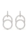 Courbet 18kt recycled white gold CELESTE laboratory-grown diamond pavé set earrings - Silver