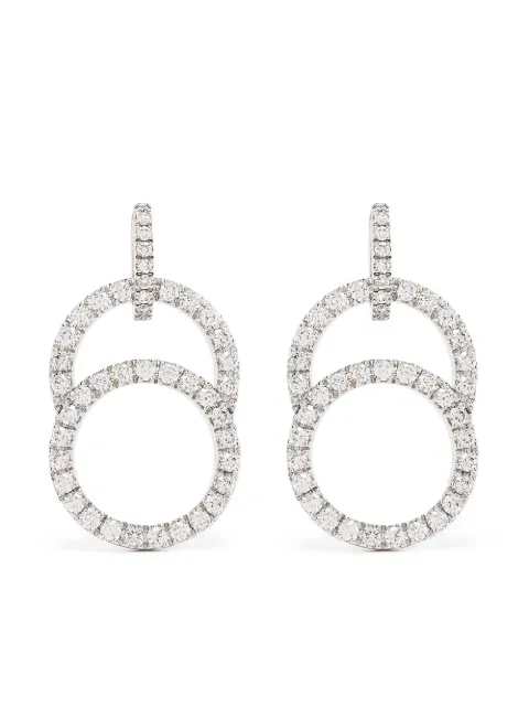 Courbet 18kt recycled white gold CELESTE laboratory-grown diamond pavé set earrings