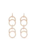 Courbet 18kt recycled rose gold Celeste laboratory-grown diamond pavé set double hanging earrings - Pink