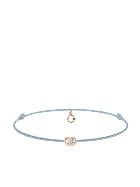 Courbet 18kt recycled rose gold laboratory-grown diamond Let's Commit cord bracelet
