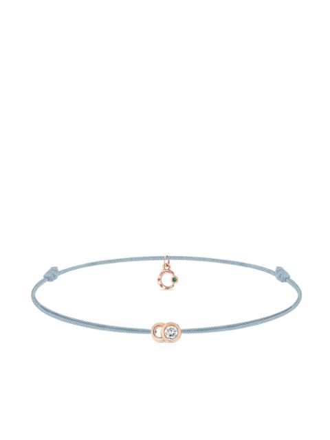 Courbet 18kt recycled rose gold laboratory-grown diamond Let's Commit cord bracelet