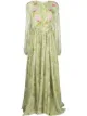 Image 1 of Giambattista Valli draped silk floral-print gown