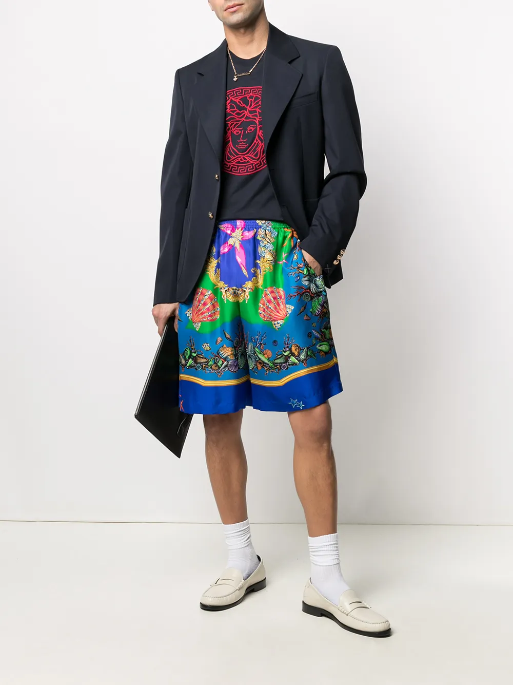 Image 2 of Versace notched-lapel single-breasted blazer
