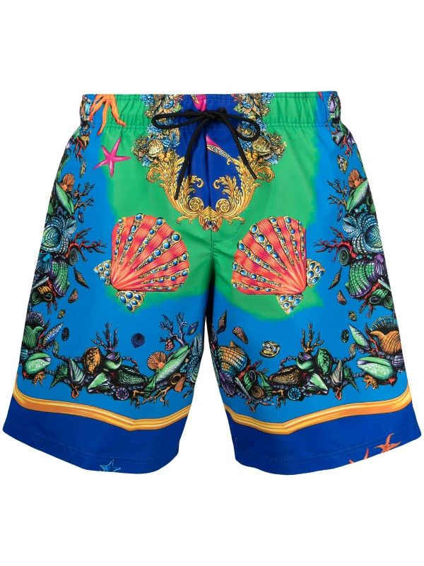 blue versace shorts