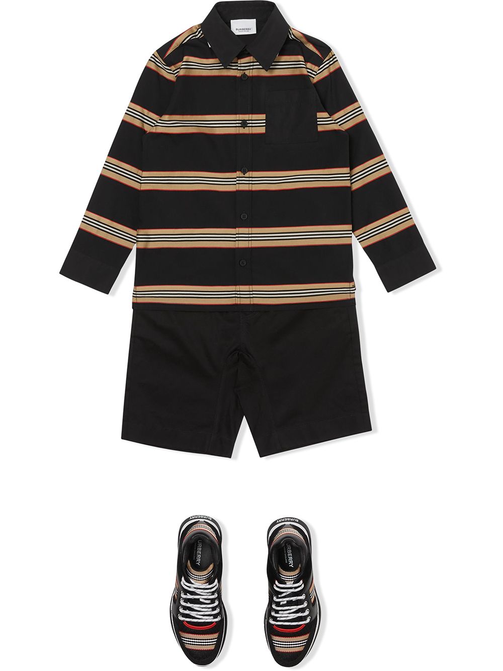 фото Burberry kids шорты с отделкой icon stripe