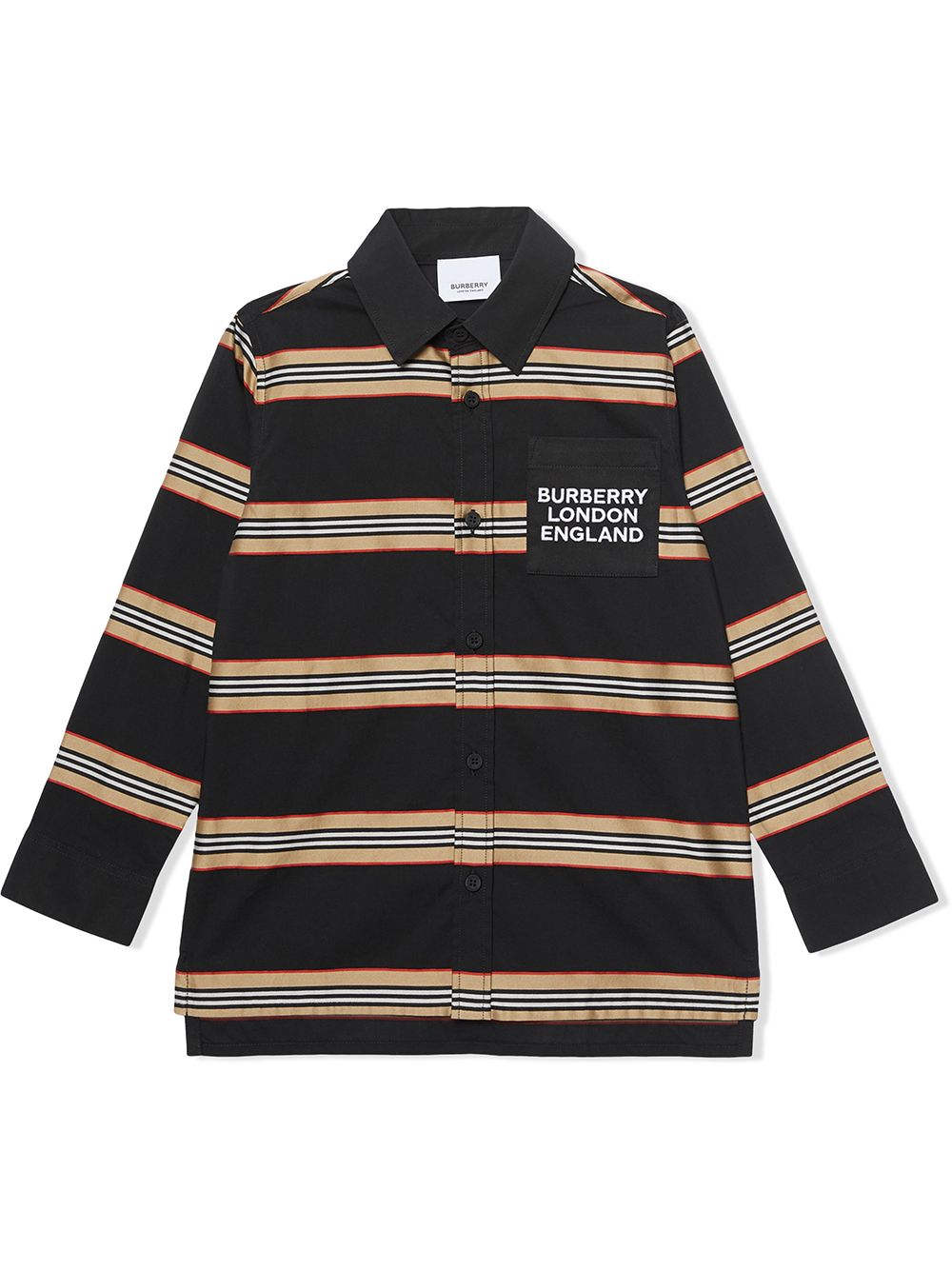 фото Burberry kids рубашка в полоску vintage stripe