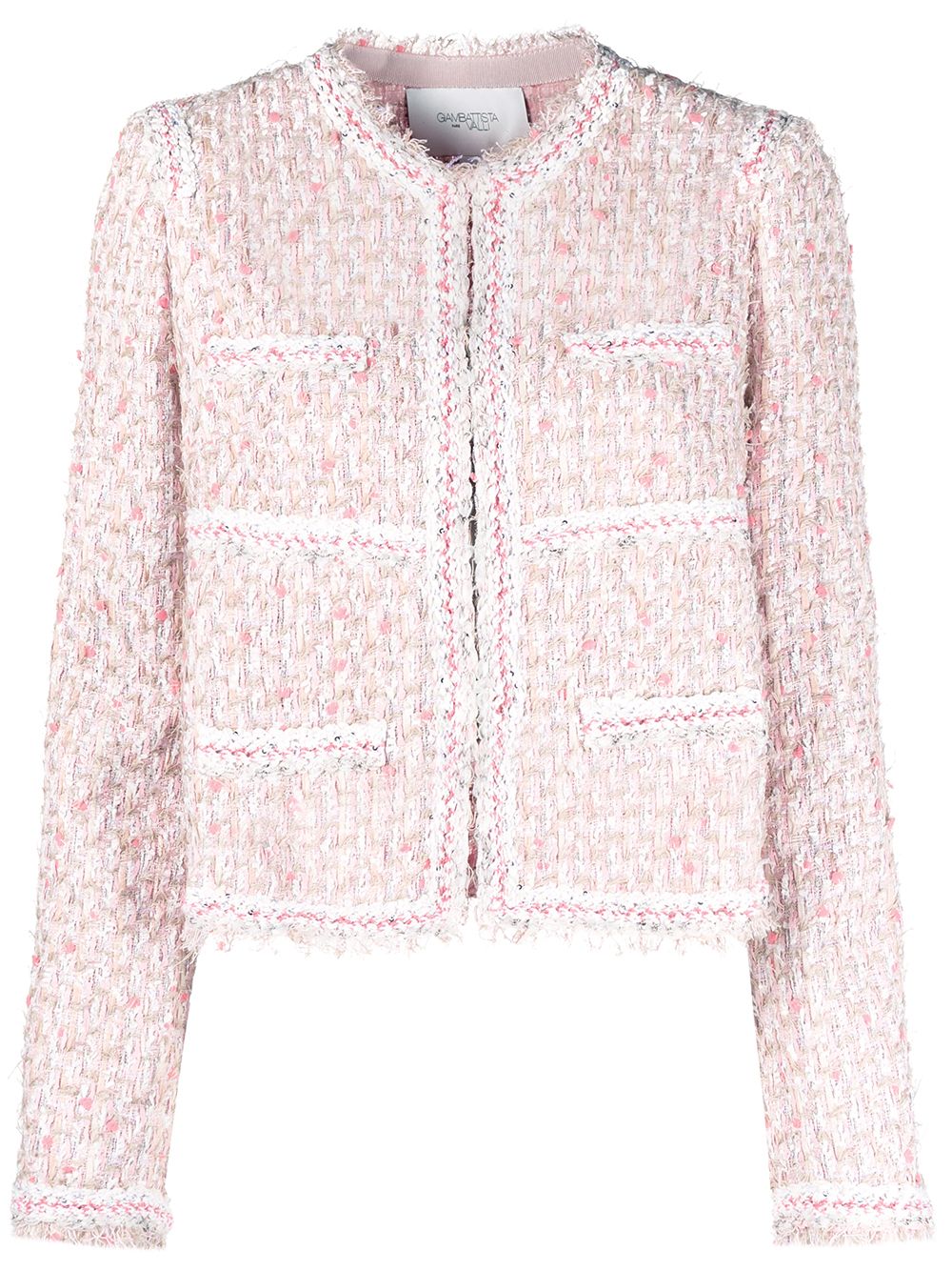 фото Giambattista valli cropped tweed jacket