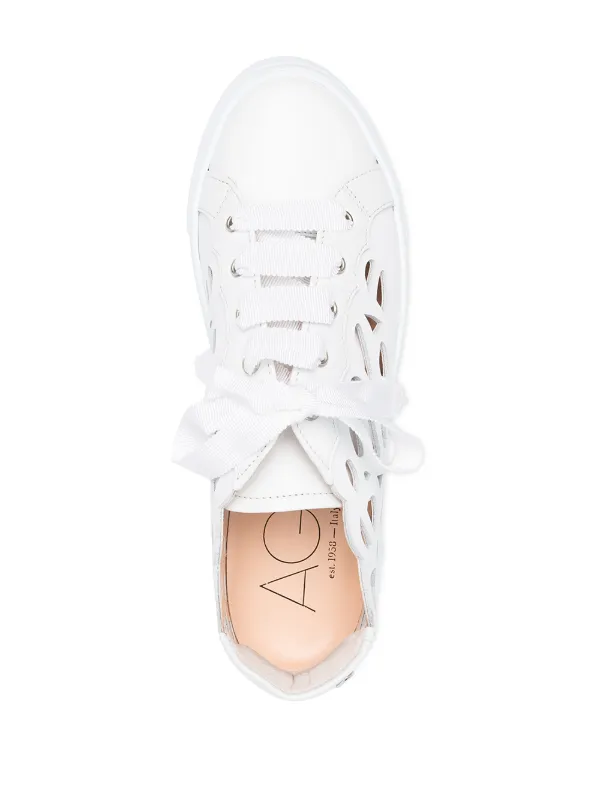 AGL Mandi laser-cut Sneaker White FARFETCH GE