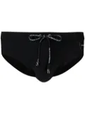 Dolce & Gabbana logo-print drawstring swim trunks - Black