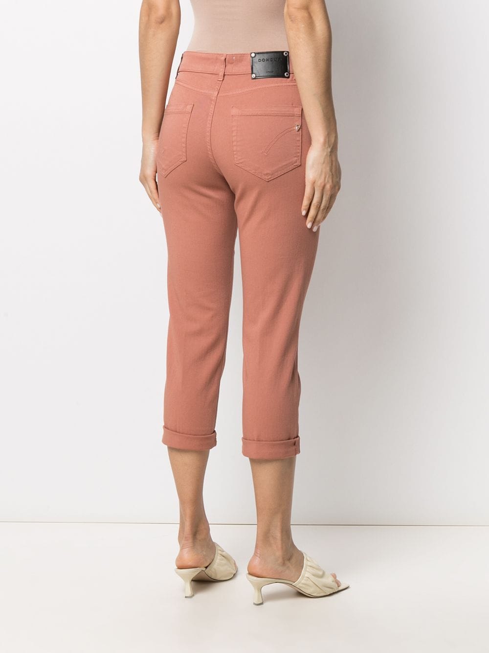 Shop Dondup Straight-leg Cropped Jeans In Pink