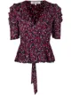 Image 1 of DVF Diane von Furstenberg Angela mesh wrap blouse