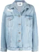 Image 1 of MSGM distressed effect logo denim jacket