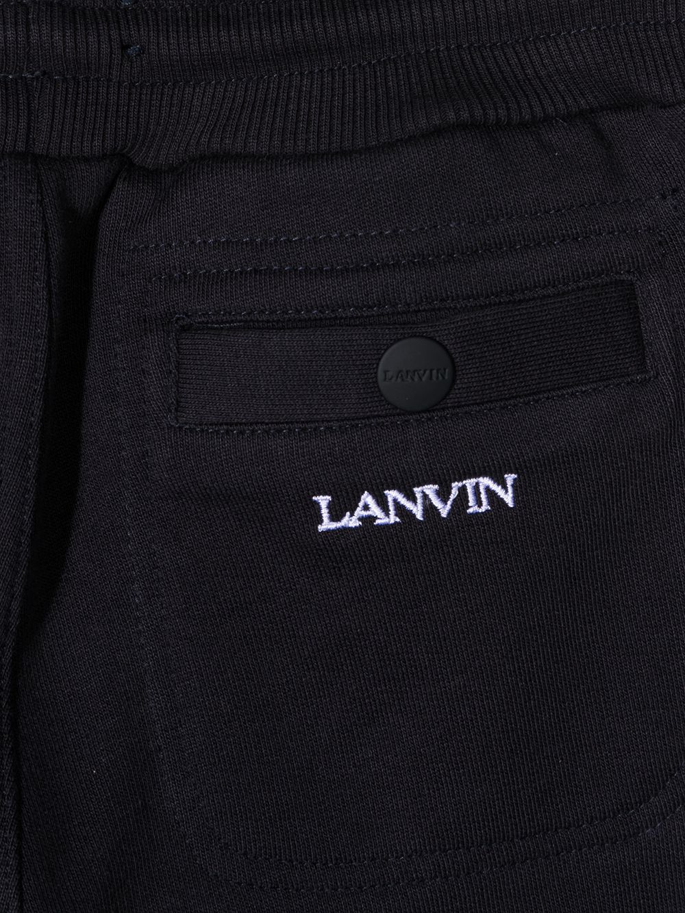 фото Lanvin enfant спортивные брюки с вышитым логотипом