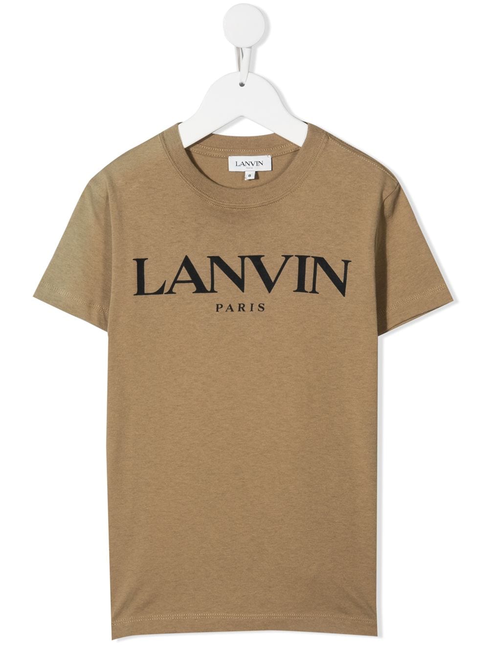 Lanvin Enfant Kids' Logo-print Cotton T-shirt In Brown