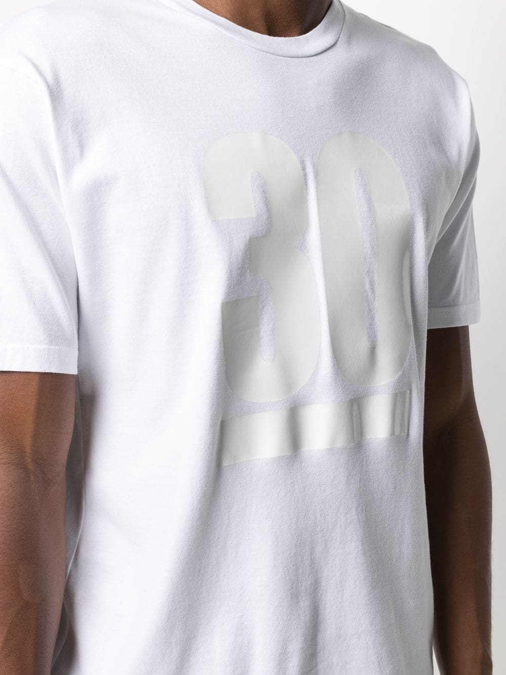 Shop Undercover Tape Print T-shirt In White