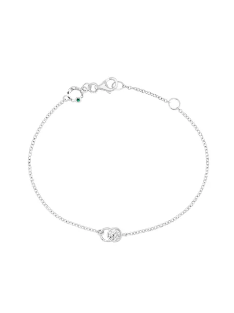 Courbet 18kt recycled white gold laboratory-grown diamond CO chain bracelet
