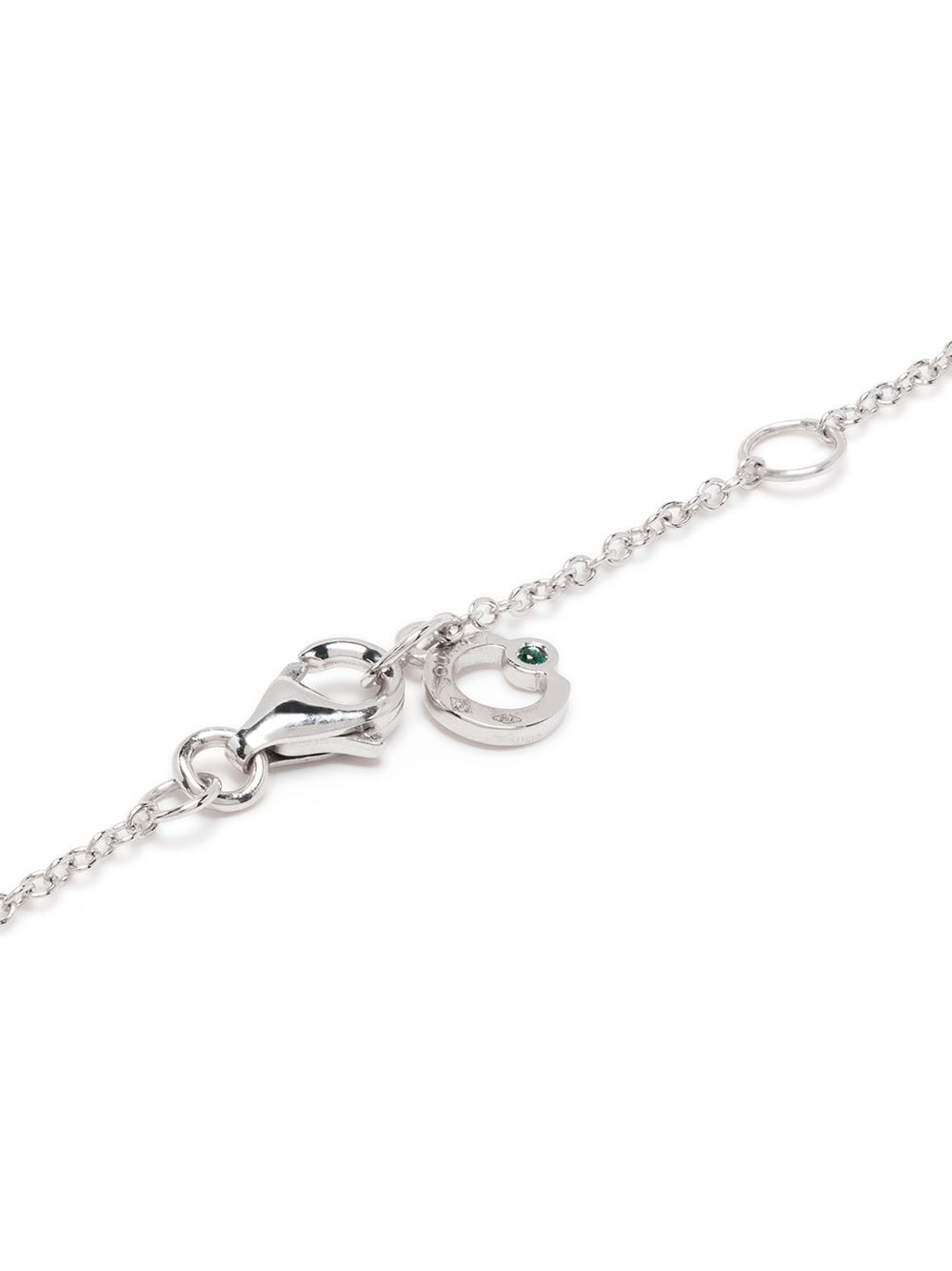 Shop Courbet 18kt Recycled White Gold Laboratory-grown Co Tie Necklace In Silber