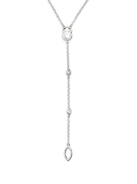 Courbet 18kt recycled white gold laboratory-grown CO tie necklace