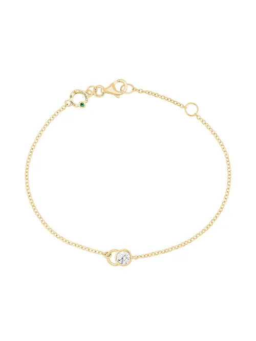 Bracelet CO en recyclé 18ct serti de diamants créés en laboratoire - Courbet - Modalova