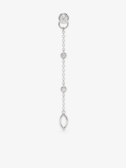 Courbet 18kt recycled white gold laboratory-grown diamond CO mono hanging earring