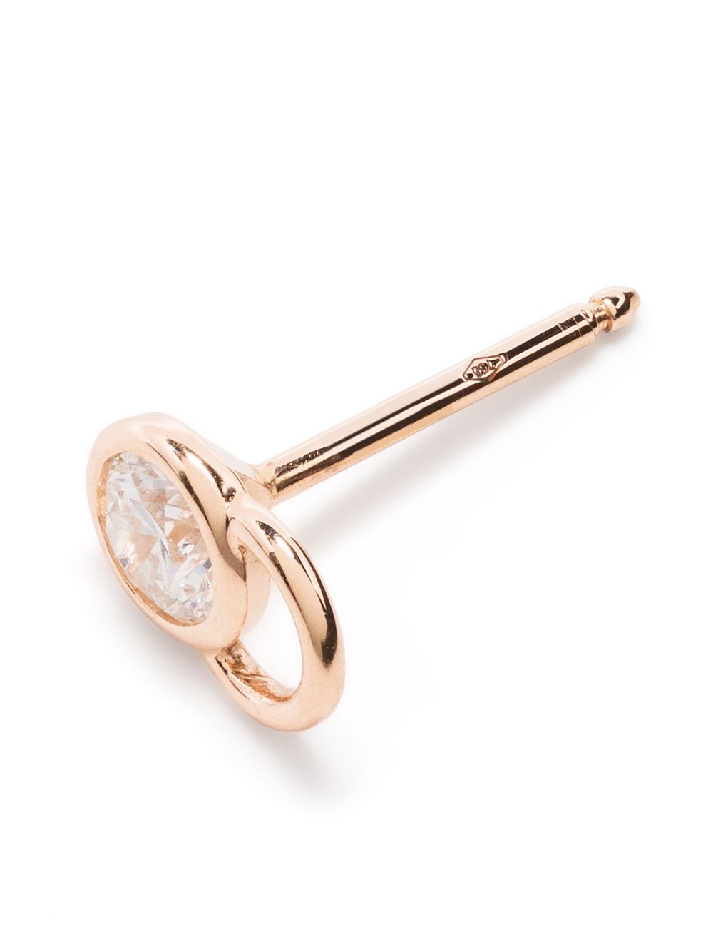 Shop Courbet 18kt Recycled Rose Gold Co Mono Laboratory-grown Diamond Stud Earring In Rosa