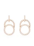 Courbet 18kt recycled rose gold Celeste laboratory-grown diamond pavé hanging earrings - Pink