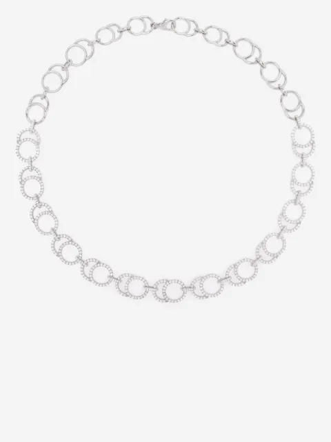 Courbet 18kt recycled white gold CELESTE pavé laboratory-grown diamond necklace