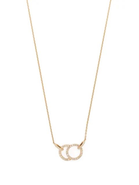 Courbet 18kt recycled yellow gold CELESTE laboratory-grown diamond pavé pendant necklace