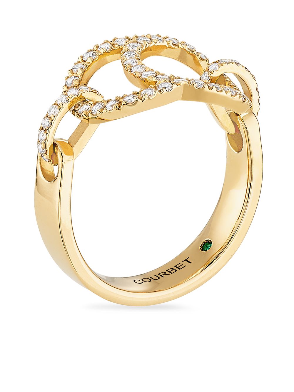 фото Courbet кольцо celeste из желтого золота с бриллиантом