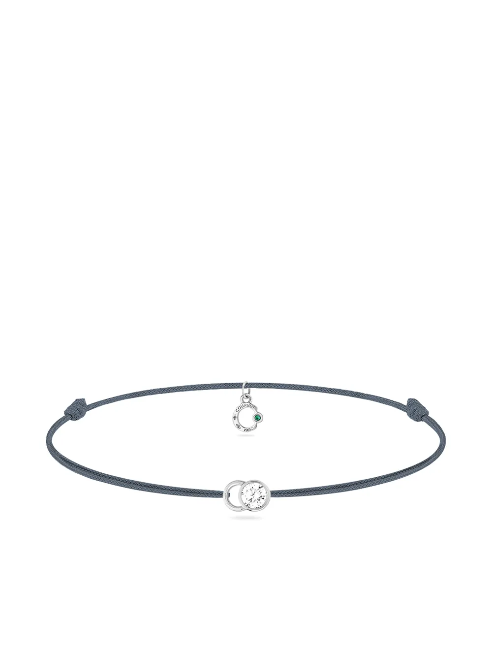 Courbet 18kt Recycled White Gold Laboratory-grown Diamond Let's Commit Bracelet In Silber